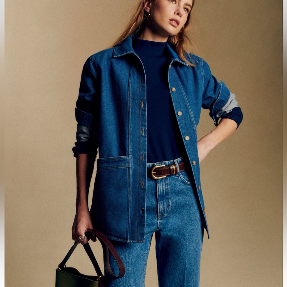 Sézane Blue Denim Jean Jacket